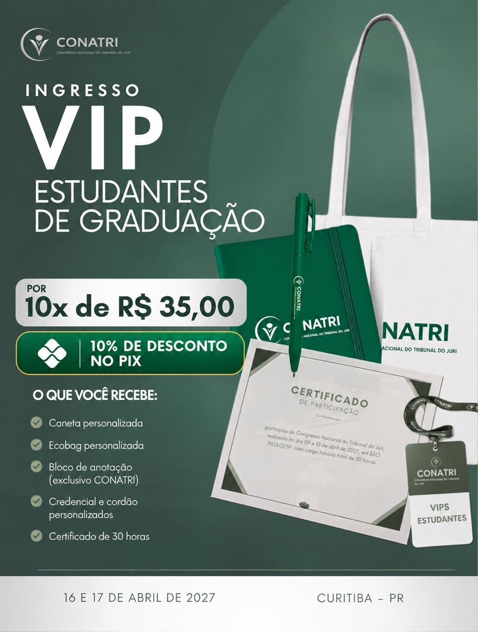 Ingresso VIP Estudantes de Graduação