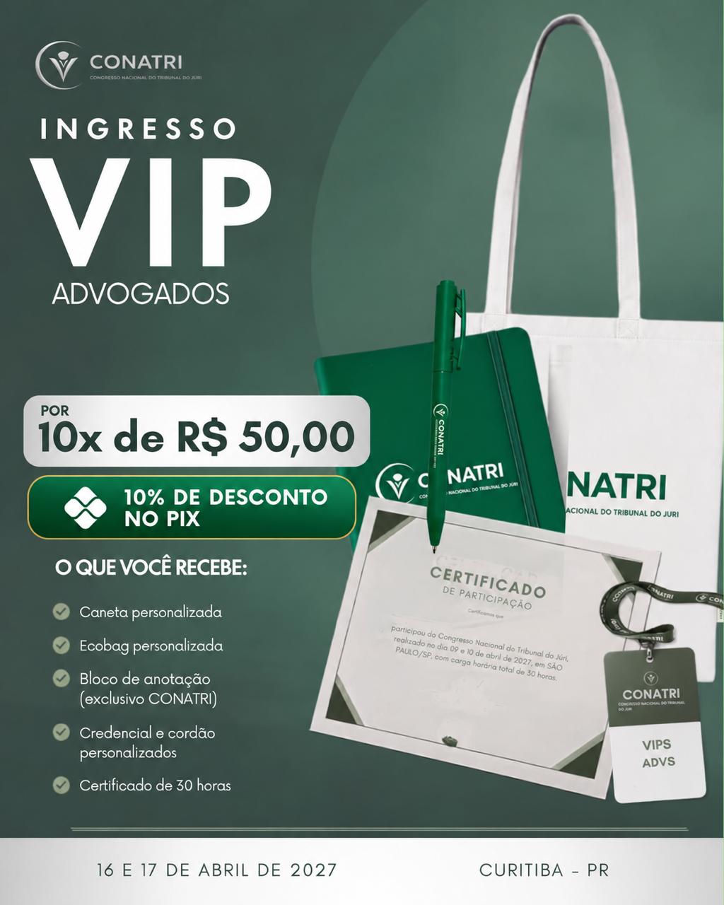 Ingresso VIP Advogados